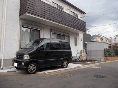 土間コンクリート　レンガ目地