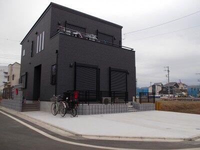土間コンクリート　化粧ブロック　フェンス