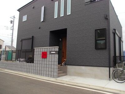 化粧ブロック　表札　ポスト
